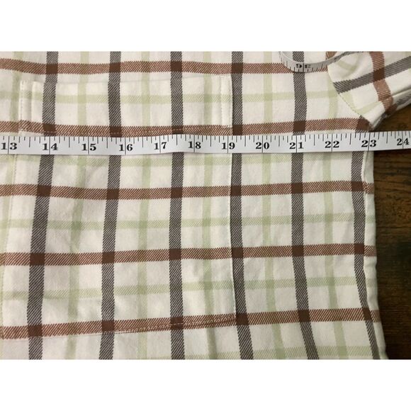 NWT Everlane flannel plaid button front boxy top - Picture 8 of 10